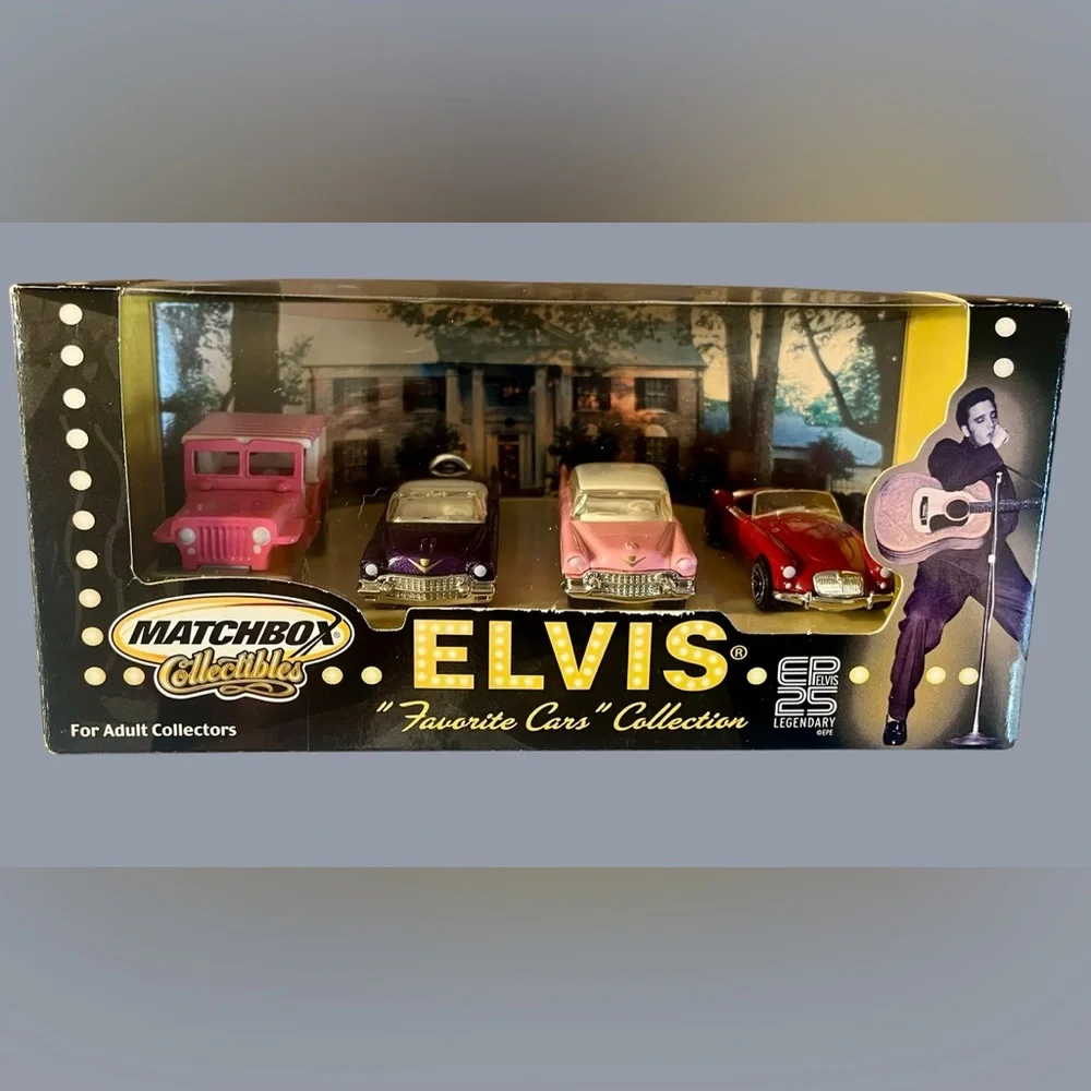 Elvis 'Favorite Die Cast Cars' 4-Piece Toy Car Set - Multicolors New in Box
